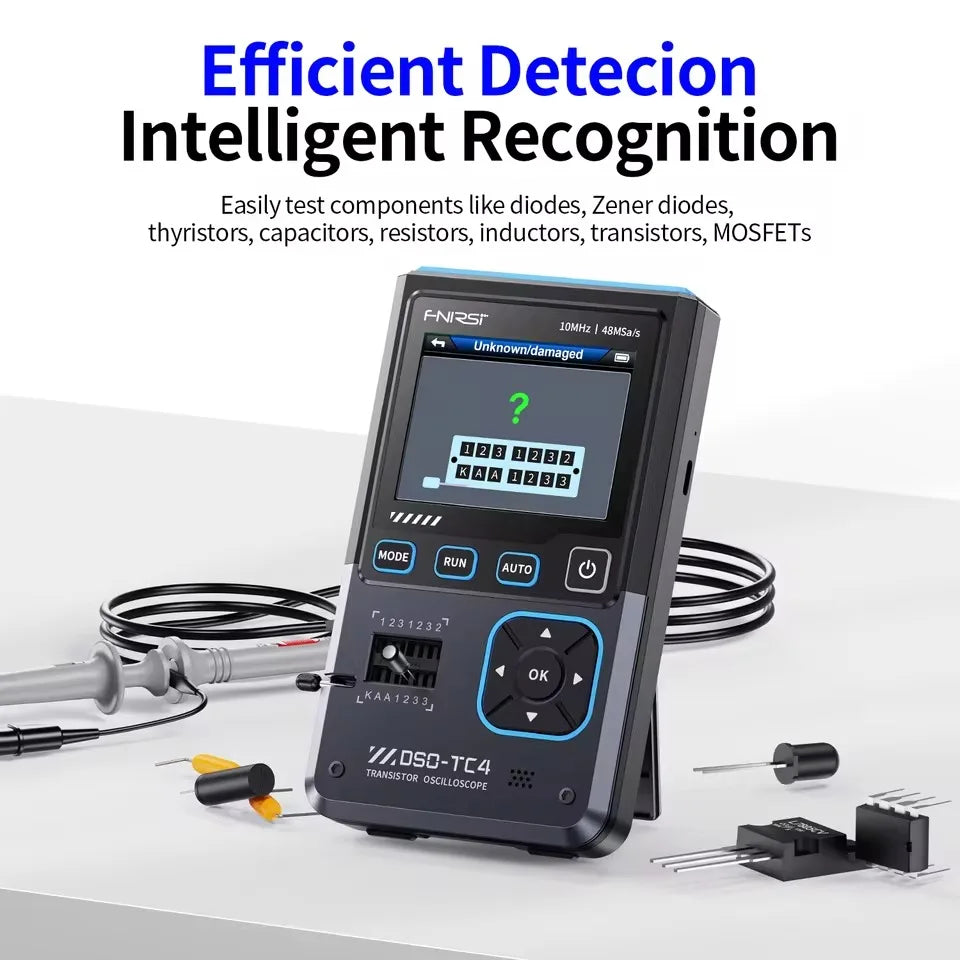 FNIRSI DSO-TC4/DSO-TC3  3 in 1 Digital Oscilloscope 10MHz 48Ms/s Transistor Tester Electronics Component Tester USB Charger Tool