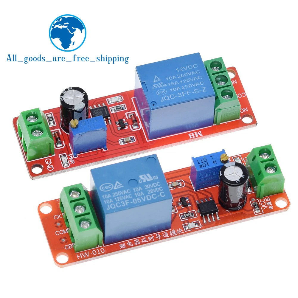 NE555 Timer Switch Adjustable Module Time delay relay Module DC 5V / 12V Delay Connect / Disconnect   relay shield for arduino