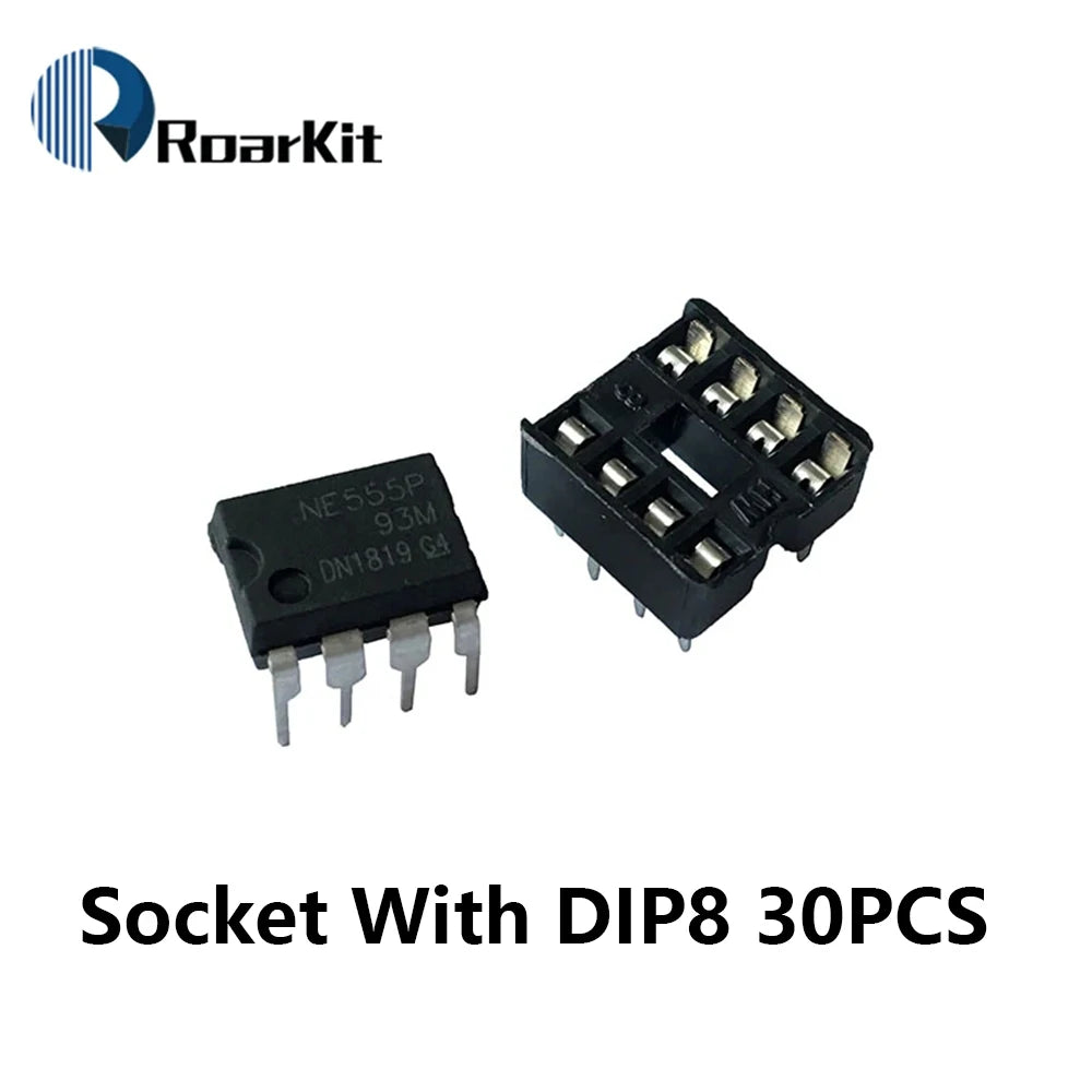 10/20/30PCS New NE555 NE555P NE555N 555 Timers DIP-8 8 Pin DIP Sockets /SOP-8 SMD NE555DR IC