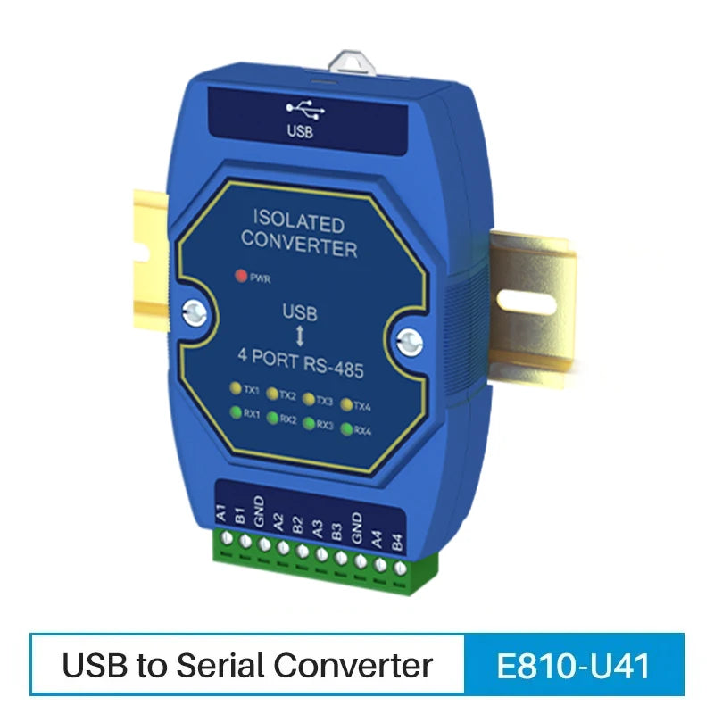 USB To RS485 RS422 RS232 TTL Industrial Converter CDSENET E810-U Series FT232 3.3/5V Power Signal Isolation Type-C