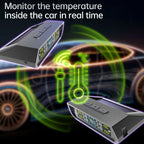 Tire Pressure Monitoring System Auto Security Alarm Systems Solar/USB Powered Tyre Temperature Monitor Car TPMS 4 Sensors