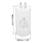 CBB60 8uf-100uf Running Capacitor AC 450V 4 Pins 50/60Hz Double Insert Cylinder Bottom for Air Conditioning Water Pump Fan Motor