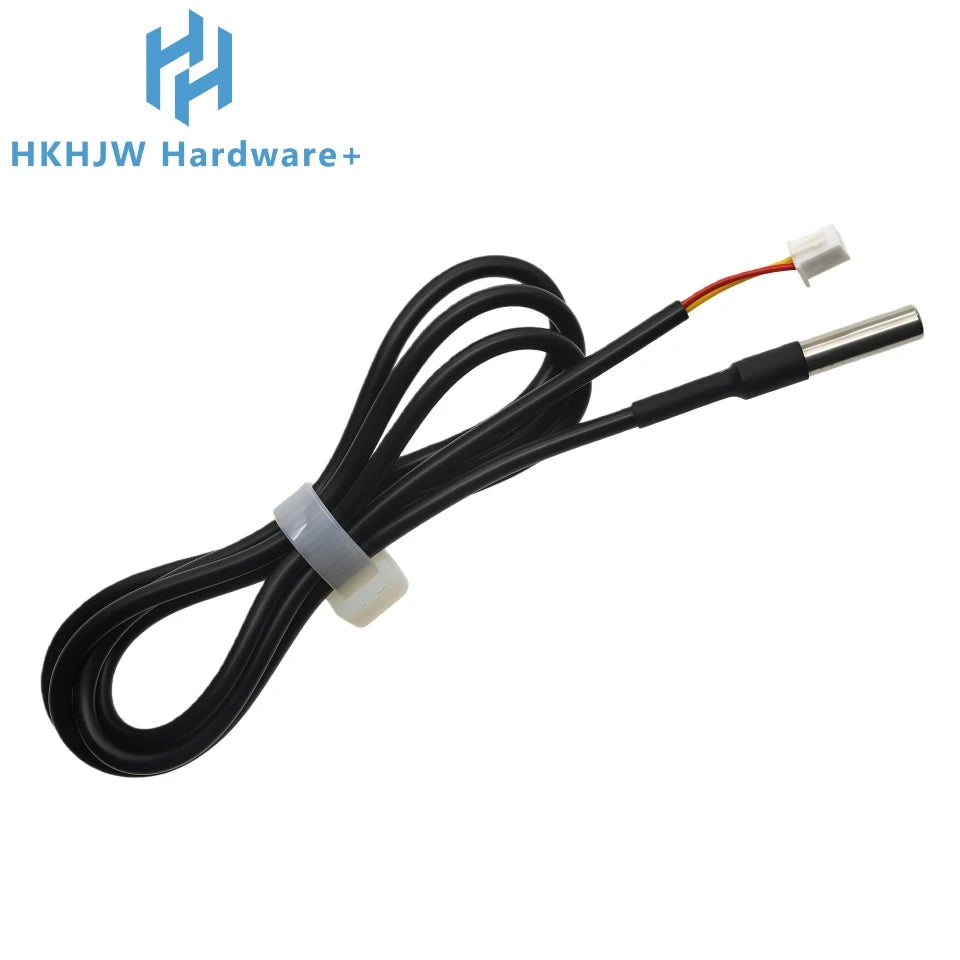 Stainless Steel Waterproof DS18B20 Temp Sensor, 2-Core With Terminal, Durable Probe For Accurate Temperature Measurement