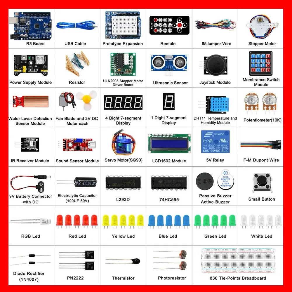 Electronic Starter Kit RFID Upgrade Kit for arduino R3 board 830-Hole Breadboard Super Starter Learning Kit for ATmega328P