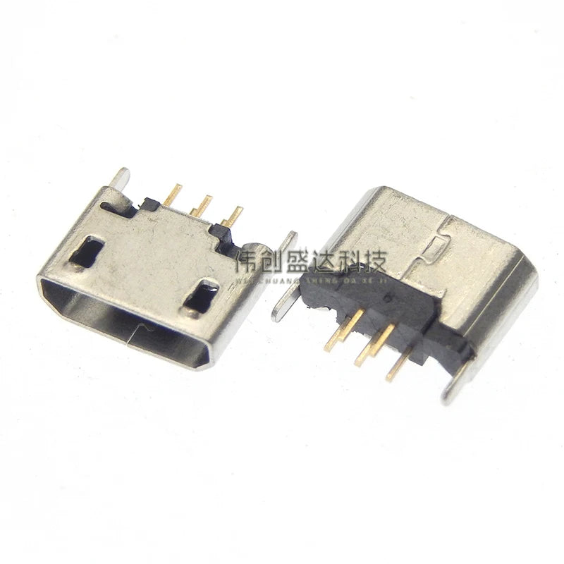 Vertical MICRO mini USB 5pin female 180-degree jack 5P in-line USB port Charging port Vertical patch power plug