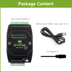 Waveshare USB TO 8CH RS485 Industrial Grade Isolated Converter, USB To RS485 Adapter, Multiple Protection Circuits, Wall-mount