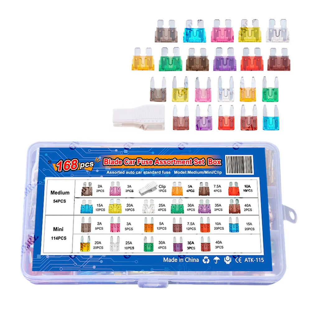 Car Blade Fuse Kit Fuses Automatic Truck Blade The Fuse Insurance Insert Insurance of Xenon Piece Lights Auto Accessories box