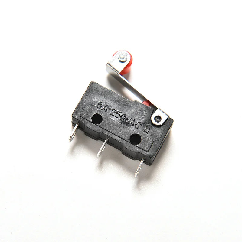 10Pcs Micro Roller Lever Arm Open Close Limit Switch KW12-3 PCB Micro Switch‘