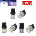 10-2pcs T20 W21W 7443 7440 LED 64-SMD 1206 LED for Car Bulbs 12V Brake Signal Lamp Brake Reverse Parking Light 64-SMD White