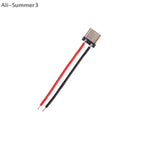 10Pcs Micro USB Type-C 2Pin Horizontal 2P Simple Soldered Female Plug-in Board Quick Charging Connector