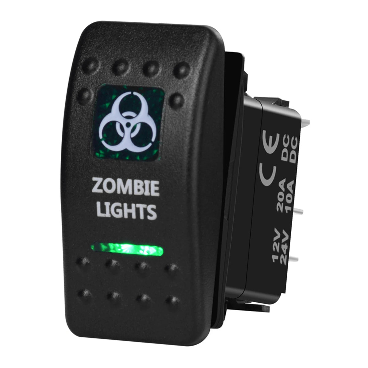 12V/24V Marine Rocker Switch Green LED SPST ON-OFF & DPDT ON-OFF-ON Momentary Toggle for 4x4 Off-Road RZR ATV ARB Carling Style