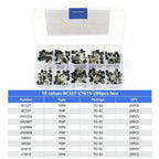 Transistor Assortment Kit TO92 PNP/NPN A1015 BC327 BC337 C1815 S8850 2N2222 2N2907 2N3904 2N3906 for Electronics DIY Repair