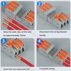Male Female Docking Mini Quick Wire Connector Universal Compact Electrical Wiring Connectors Push-in Conductor Terminal Block