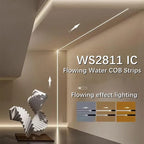 WS2811 IC COB LED Strip DC24V 360LEDs Addressable Running Water Flowing Light Flexible High Density Tape RA90 3000K/4000K/6000K