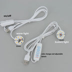 Warm White DC 5V 3W USB LED Lights 2835 Chip Single Color Reading Night Light Desk Book Tablet Lamp with Cable Dimmable