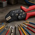 Versatile Ratchet Crimping Tool Set for Open Barrel Pins, SATA, TE, JST, Molex, and Dupont Connectors