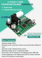 5V 4-Phase 28BYJ48 DC Gear Step Stepper Motor ULN2003 Driver Board ULN2003 PIC MCU DIY Remote Control