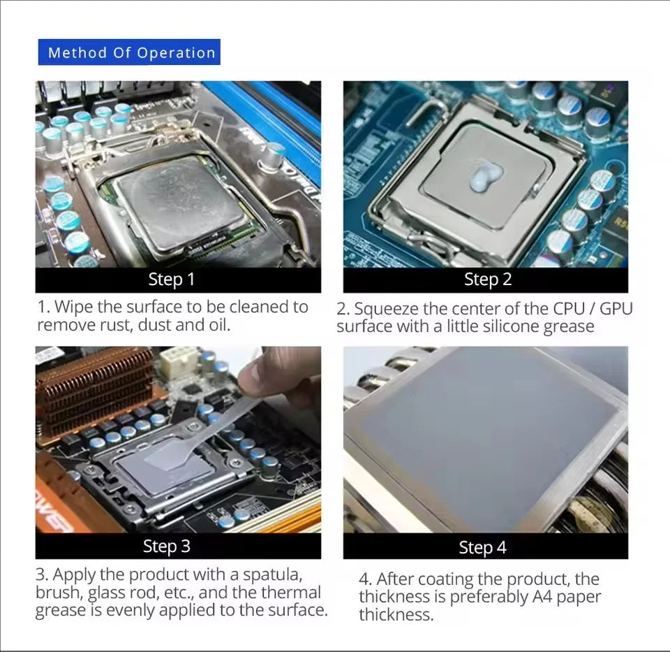 Thermal Silicone Heat Pad 100*100mm*1mm Suitable for Laptop IC GPU VGA Card