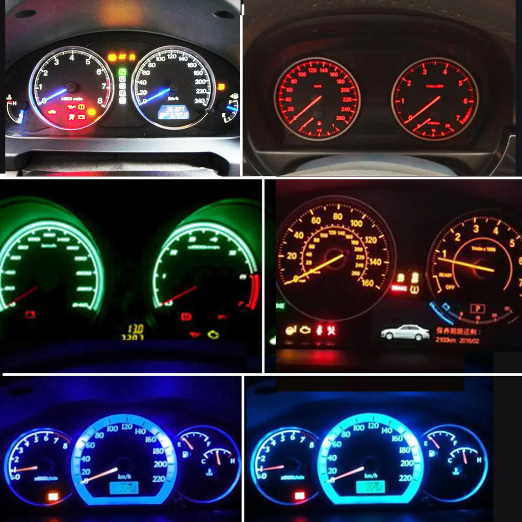 Ultra Bright T5 W1.2W W2.3W 3030 3Chipsets LED Small Bulbs 12V White/Ice Blue/Pink/Yellow/Red for Car Panel and Instrument Light