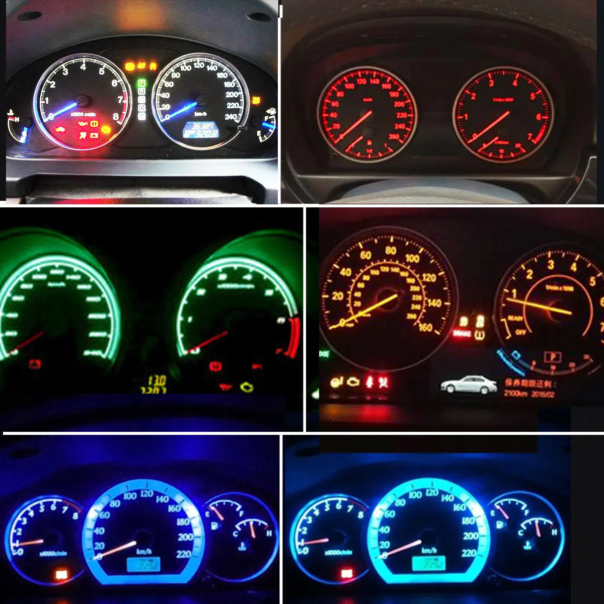 Ultra Bright T5 W1.2W W2.3W 3030 3Chipsets LED Small Bulbs 12V White/Ice Blue/Pink/Yellow/Red for Car Panel and Instrument Light