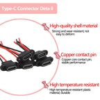 5/10/15PCS Flat Black Type-C Female Chassis 2 Pin Type-C Female Socket Connector Jack Female Charging Port 3A USB-C Charger Plug