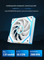 Star Brick P1 Jungle Leopard Interstellar SE Building Block Fan Triple ARGB 12cm Desktop Computer Wireless Splicing Fan