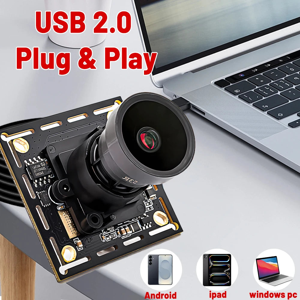 1080P 90FPS Global Shutter USB Camera with M16 Lens Plug And Play Industrial Web Camera for Machine Vision Security Monitoring