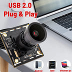 1080P 90FPS Global Shutter USB Camera with M16 Lens Plug And Play Industrial Web Camera for Machine Vision Security Monitoring