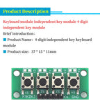 1x4 Single Row 4 Independent Push Button Module Arduino Electronic Experiment Teaching Development Board