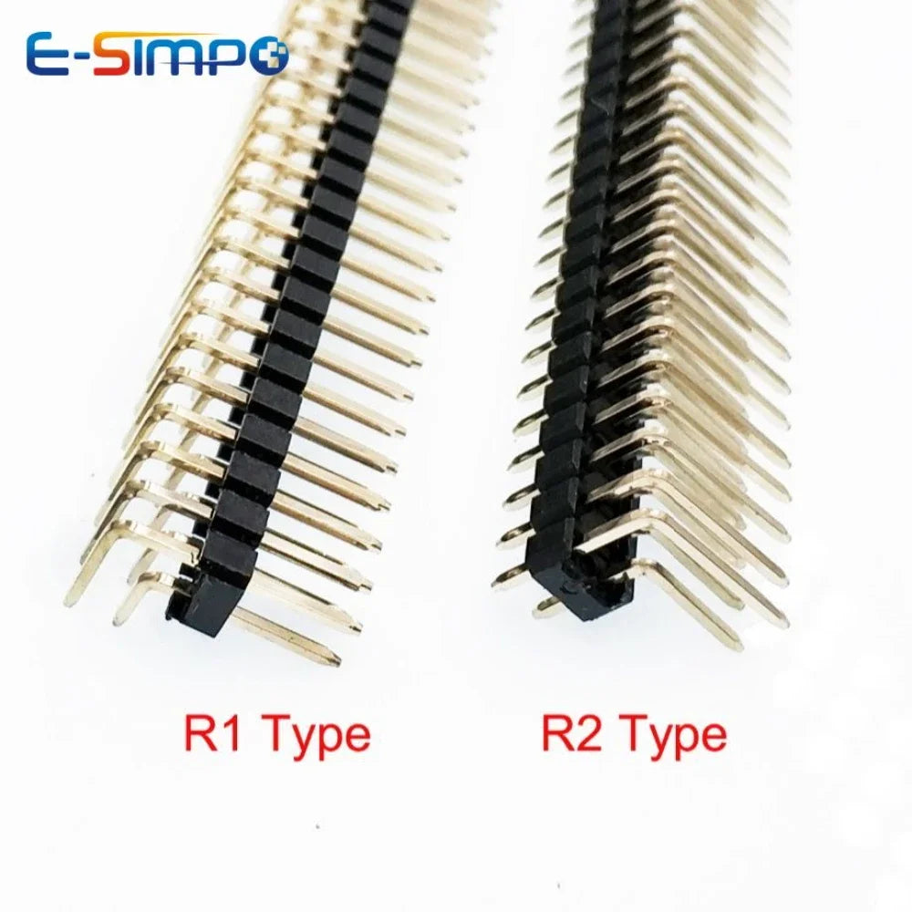 10pc 2.54mm 2x40P Right Angle RA 90D Double Row Rohs Reflow Gold Cuttabl Long PA=3/6/9/12mm PCB Jumper Male Pin Header Connector