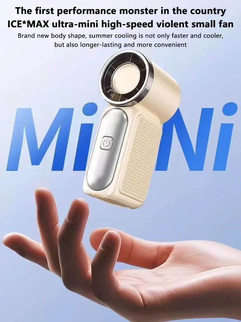 2026 Mini Portable Handheld Fan with Digital Display Speeds Adjustable USB Rechargeable Pocket Cooling Fan for Outdoor Travel