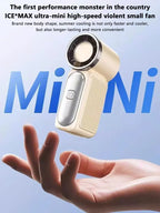 2026 Mini Portable Handheld Fan with Digital Display Speeds Adjustable USB Rechargeable Pocket Cooling Fan for Outdoor Travel