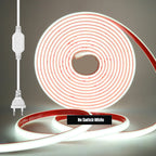 220V Dimmable COB LED Neon Strip Light 288Leds/M IP67 With Switch/Dimmer EU Plug Flexible Adhesive Tape for Home Garden Lighting