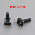 20/50/100pcs 6x6 PCB Momentary Mini Micro Tactile Tact Push Button 4-Pin Self-reset Switch 6*6*4.3/5/6/7/8/9/10/11/12/13/14/15mm