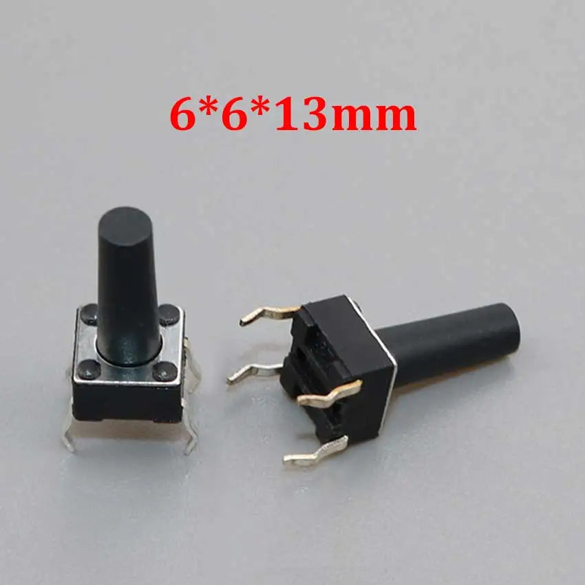 20/50/100pcs 6x6 PCB Momentary Mini Micro Tactile Tact Push Button 4-Pin Self-reset Switch 6*6*4.3/5/6/7/8/9/10/11/12/13/14/15mm