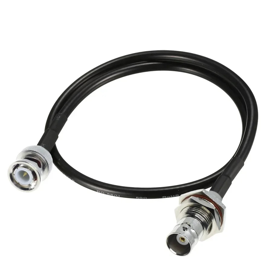 RG58 Cable BNC To BNC Male Female Q9 Plug Jack L TYPE Connector Copper Extension RF Brass Coaxial Wire Coax Jumper Pigtail Cable