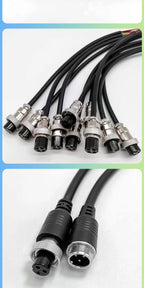 250V Aviation Plug Socket GX20 7-20A  with Wire 2 3 4 5 6 7 8 9 10 12 Pin Connector Cable Male and Female Connection Line