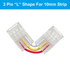 2/3/4/5/6Pin LED Light Strip Corner Connector Transparent Solderless Buckle Board To Board L-Shaped Solderless For RGB RGBW Tape