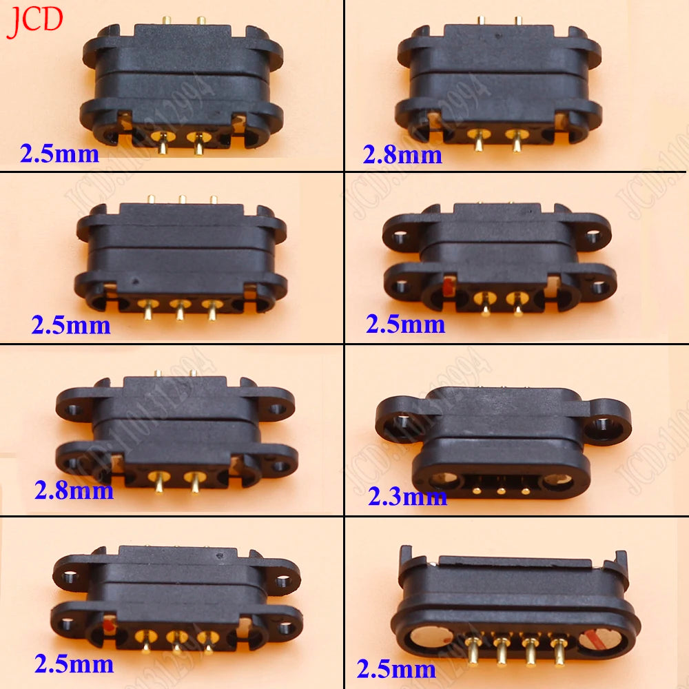 1Set 2.5/2.54 MM Pitch Spring Loaded Male Female 2P 3 4 5 6 7 8  Pole Through Holes PCB BTB Connector 2A DC Magnetic Pogo Pin
