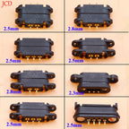 JCD Spring Loaded Male Female 2.5/2.54 MM Pitch 2P 3 4 5 6 7 8 Pole Through Holes PCB BTB Connector 2A DC Magnetic Pogo Pin