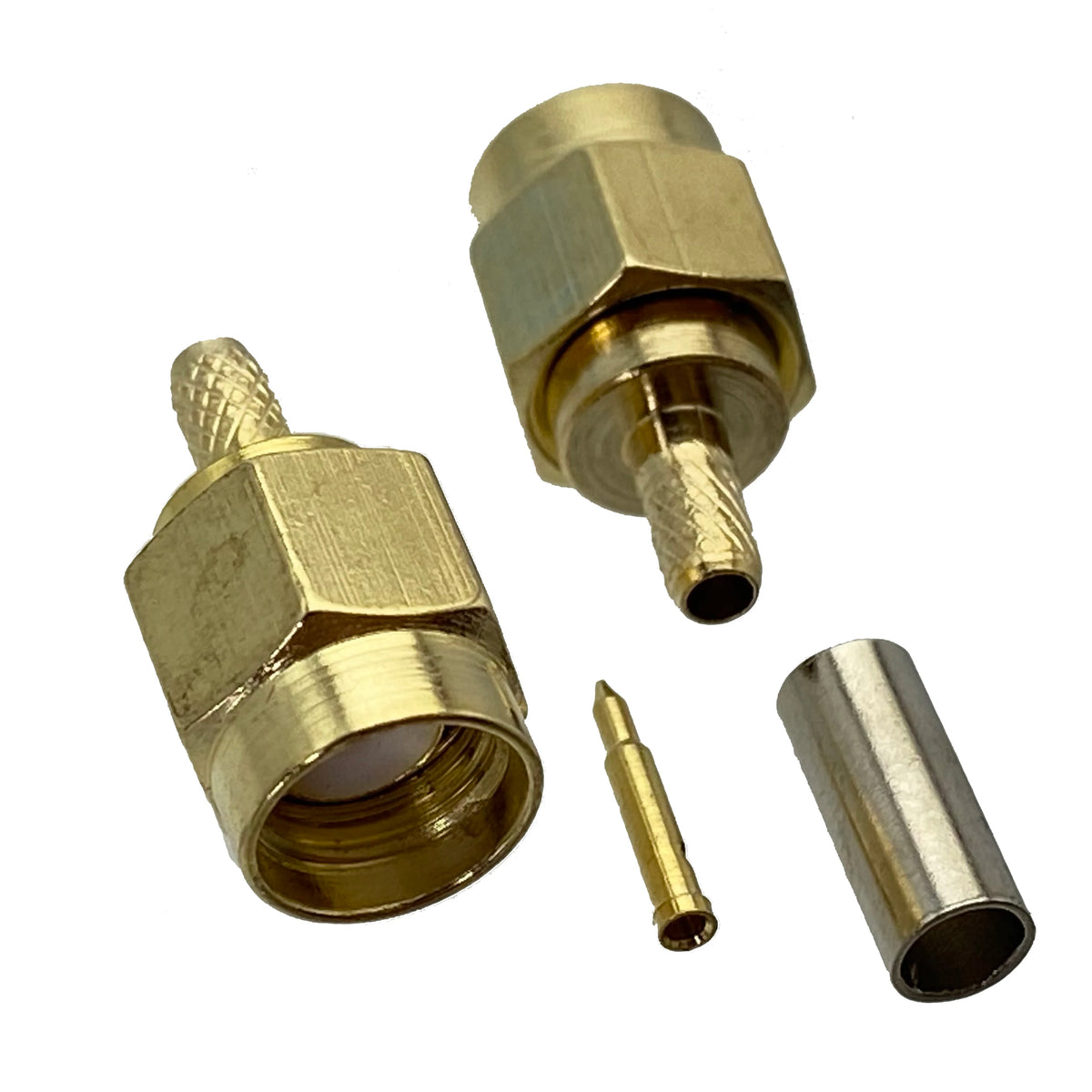 10Pcs SMA Male plug & Female Jack Bulkhead Crimp RG316 RG174 & RG58 RG142 LMR195 Cable RF Coaxial connector Wire Terminals 50ohm