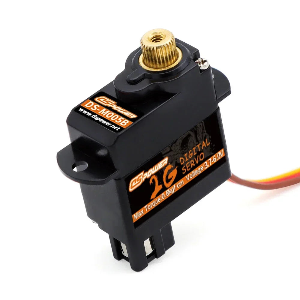 DSPOWER 2g Plastic/Metal Gear Motor Mini Micro Servos for RC Car Airplanes Fixed-wing Quadcopter Boat Plane Robot Wltoys Axial