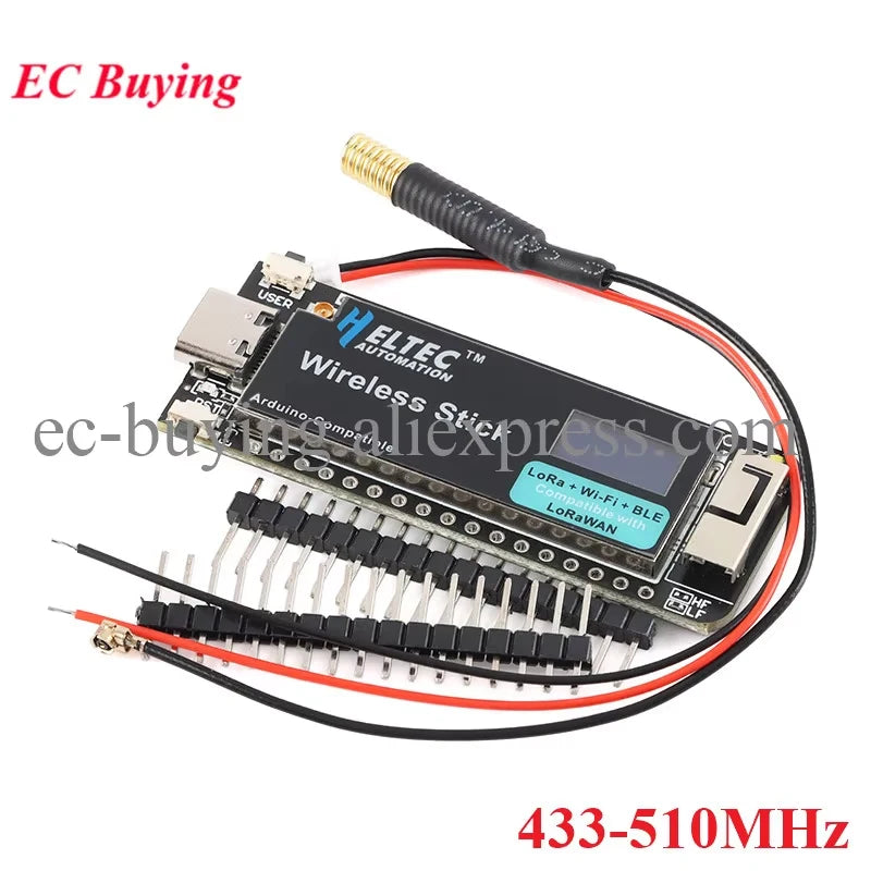 ESP32 Wireless Stick SX1262 LoRa WIFI BLE Development Board LoRAWAN 433-510MHz/863-928MHz Meshtastic Mesh Network For Arduino