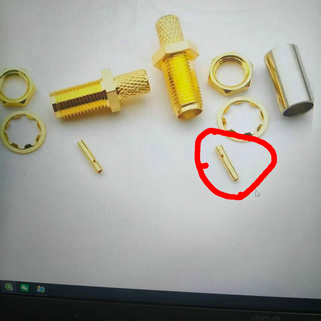 200pcs RP SMA Female Sewing/  SMA Female Connector for Coaxial RG58 LMR195 Cable (Just 200pcs Pin)