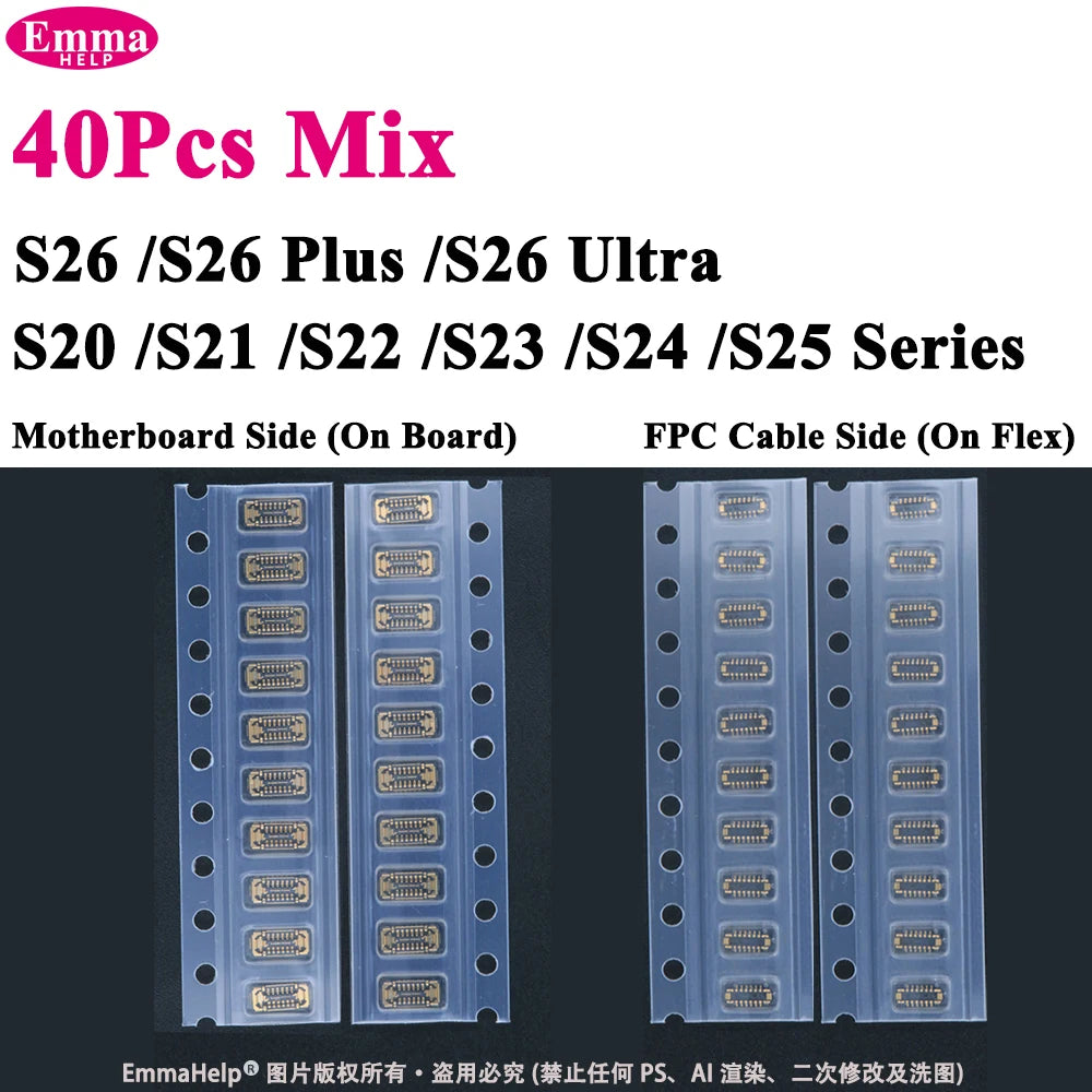 10-60Pcs Wifi Signal FPC On Board Flex Cable for SamSung S26 S25 S24 Plus S20 S21 S22 S23 Ultra Antenna FPC 2*6Pin 12Pin