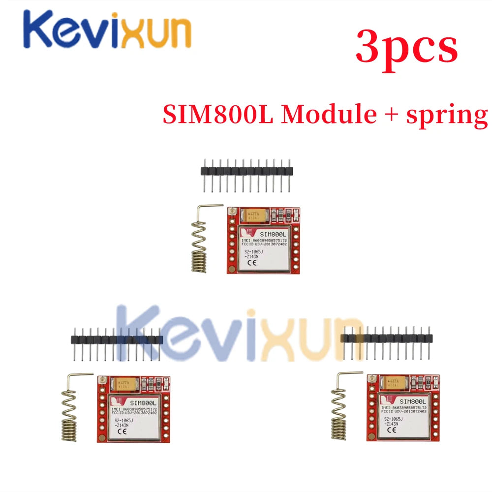 1-10pcs/Smallest SIM800L GPRS GSM Module Kit MicroSIM Card Core BOard Quad-band TTL Serial Port with the antenna