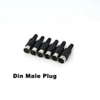 Soldering Cables Mini or DIN 3/4/5/6/7/8 Pin Male Connector S-Video Terminal Circular Plug Plastic Handle Adapter u