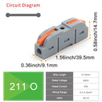 10/50 PCS Universal Compact Mini Fast Wire Connectors Lever Nut Crimp Splitter Electrical Conductors Push-in Home Terminal Block