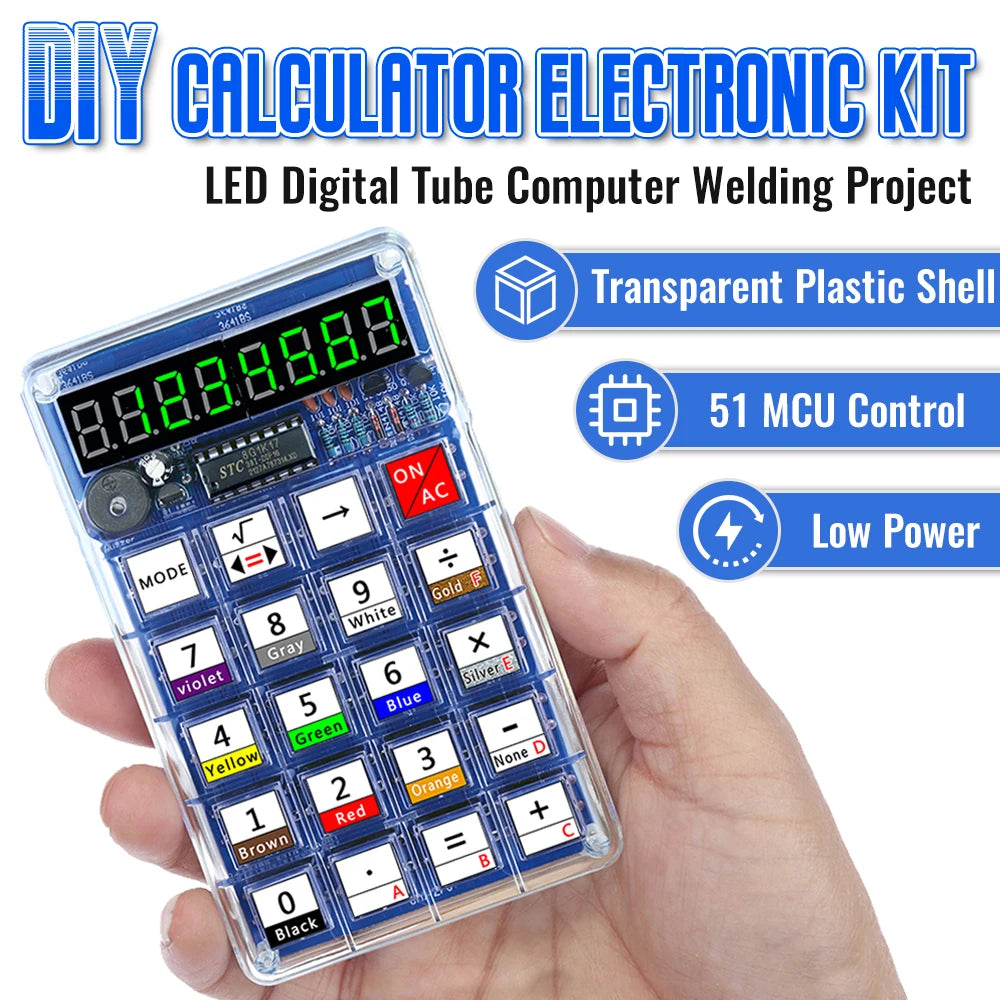 DIY Electronic Kit LED Digital Tube Calculators Resistance Conversion 51 Microcontroller Control DIY Soldering Projects