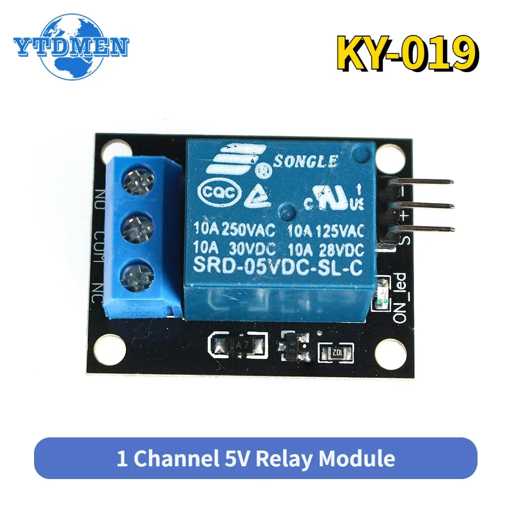 5V 1 Channel Relay Module KY-019 1 Way with Optocoupler for Arduino